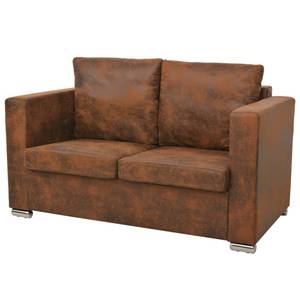 Sofa(3er Set) 274886 Braun - Holzwerkstoff - Kunstleder - 191 x 82 x 73 cm