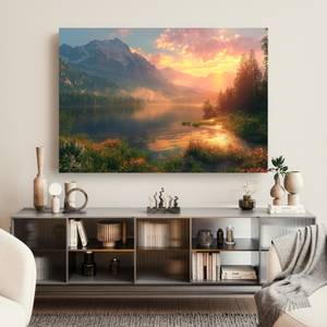 Bild Berge Sonnenuntergang II 120 x 80 cm