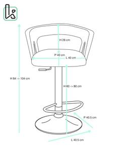 Tabouret de bar AYO (lot de 2) Noir