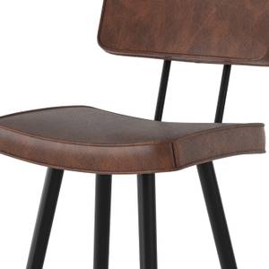 Tabouret de bar Texas (Lot de 2) Marron foncé