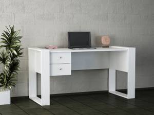 Schreibtisch Lord Weiß Weiß - Holzwerkstoff - 160 x 75 x 60 cm