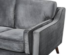 2-Sitzer Sofa LOKKA Dunkelgrau - Grau - Eiche Dunkel - Textil