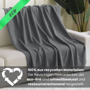 Fleecedecke eco-line 100% recycelt Dunkelgrau