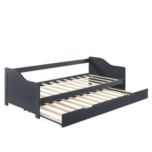 Canapé-lit Pin avec Matelas Gris