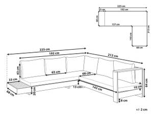 Lounge Set MARETTIMO 2-tlg Ecke davorstehend links