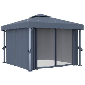 Pavillon mit Vorhang 3000568 Anthrazit - 300 x 265 cm