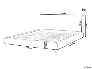 Revêtement cadre de lit FITOU Beige - Largeur : 150 cm