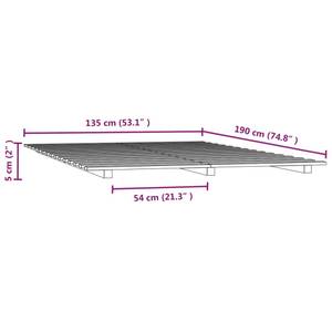 Bettgestell-K-20943 Schwarz - Holzwerkstoff - 135 x 5 x 190 cm