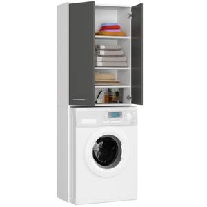 Waschmaschinenschrank FIN 180 2T Grau - Weiß