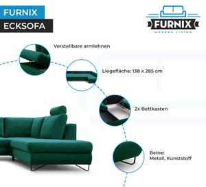 Ecksofa LOFFI III Dunkelgrün