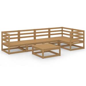 Garten-Lounge-Set (6-teilig) 3009930-2 Braun - Massivholz - Holzart/Dekor - 70 x 30 x 70 cm