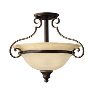 Deckenlampe ANABELL Beige - Braun - Grau - Weiß - Glas - Metall - 48 x 40 x 48 cm