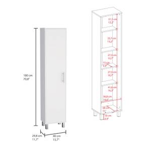 Armoire Multifonctionnelle Laska Bois manufacturé - 40 x 180 x 30 cm