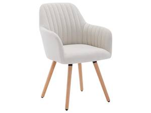 Chaise ELEANA Lot de 2 Blanc crème - Lot de 2