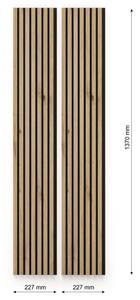 Wandplatte AURIS 23x3x137 (2-teilig) Beige - Holzwerkstoff - 23 x 137 x 3 cm