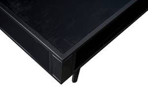 Table basse NordicMindiRattan Noir - Bois massif - 120 x 40 x 60 cm