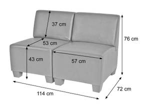 2-Sitzer Moncalieri Grau