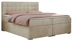 Boxspringbett CARMEN Beige - Breite: 180 cm - H3 - Textil