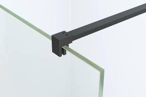 Duschwand Walk-In GWALAS Nano schwarz Breite: 110 cm