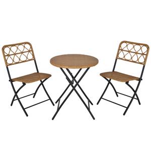 Liegestuhl-Set 863-054 Braun - Polyrattan - 60 x 71 x 60 cm