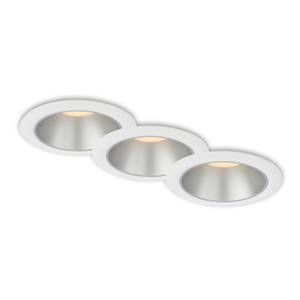 LED Einbauleuchten-Set,weiß-silber, 3x Silber - Weiß