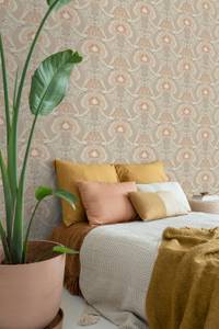 Tapete Blumenmuster im Jugendstil 7091 Beige