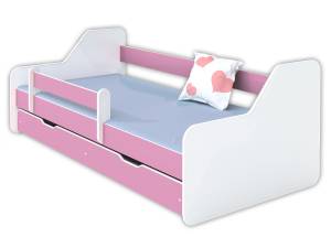 Kinderbett Dakota mit Schublade Pink - Tiefe: 160 cm