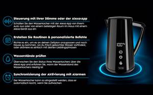 Alexa Wasserkocher Smart SK14650BLKNEU Schwarz - Kunststoff - 21 x 28 x 16 cm