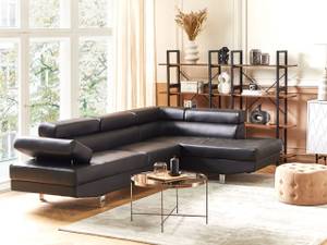 Ecksofa NORREA Schwarz - Silber