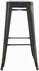 Tabouret de bar Joshua Lot de 2 Noir brillant