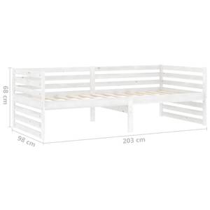 Tagesbett 3008452 Weiß - Massivholz - Holzart/Dekor - 98 x 68 x 203 cm