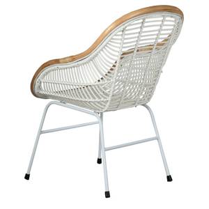 Fauteuil en rotin synthétique ajouré Luc Blanc - Rotin - 57 x 88 x 68 cm