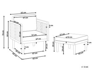 Chaise de jardin BARATTI Avec repose-pieds