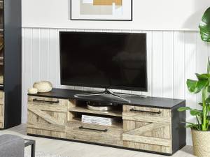 Meuble TV SALTER Noir - Marron - Bois manufacturé - 150 x 43 x 40 cm