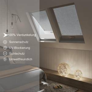 Thermo Dachfenster Rollo Ivy Grau - 57 x 100 cm