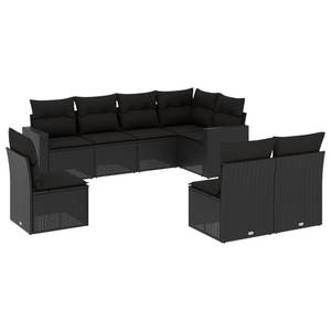 Gartensitzgruppe K3810(8-tlg) Schwarz - Massivholz - 69 x 62 x 66 cm