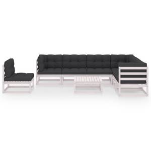 Garten-Lounge-Set (8-teilig) 3009826-2 Anthrazit - Weiß