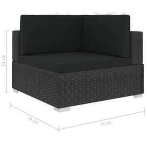 Garten-Sofagarnitur (4-teilig) 3000474-2 Schwarz