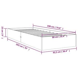 Bettrahmen 3014058-3 Braun - Breite: 93 cm