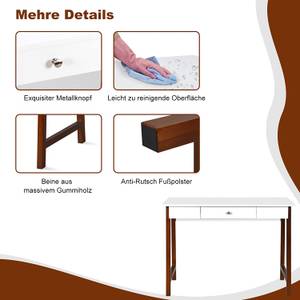 Schreibtisch mit Schublade Braun - Holzwerkstoff - 50 x 76 x 106 cm