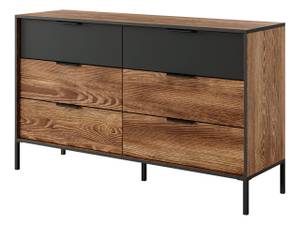 Kommode Milton Braun - Holzwerkstoff - 40 x 82 x 138 cm