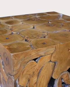 Craft -  Table basse Marron - Bois manufacturé - 80 x 35 x 80 cm