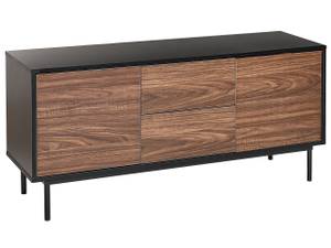 Sideboard OKLAND Schwarz - Eiche Dunkel