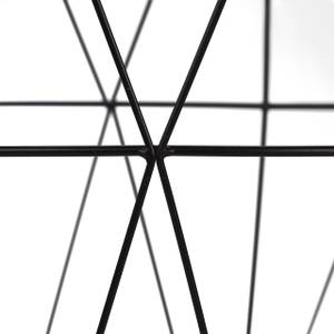 Table en  panier jeu de 3 Noir - Marron - Bois manufacturé - Métal - 51 x 51 x 51 cm