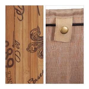 Wäschekorb Bambus faltbar Schwarz - Braun - Weiß - Bambus - Holzwerkstoff - Textil - 43 x 65 x 32 cm