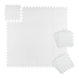 Tapis de sport 30 x 30 cm en lot de 24 Blanc - Matière plastique - 30 x 1 x 30 cm