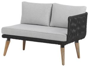 Sitzgruppe ALCAMO 2-tlg Schwarz - Braun - Grau - Massivholz - 211 x 75 x 200 cm