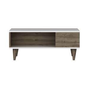 Table basse Grenaa rectangulaire Blanc - Bois manufacturé - 90 x 39 x 60 cm