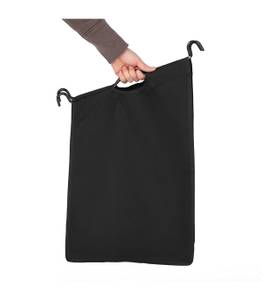 Bac à linge avec 4 sacs amobibles noirs Fer / Polyester - Gris