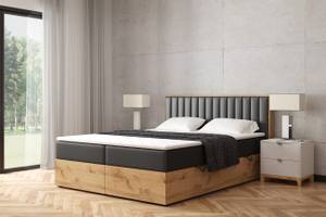 Boxspringbett LOLLY3 Hochglanz Schwarz - Breite: 209 cm - H3